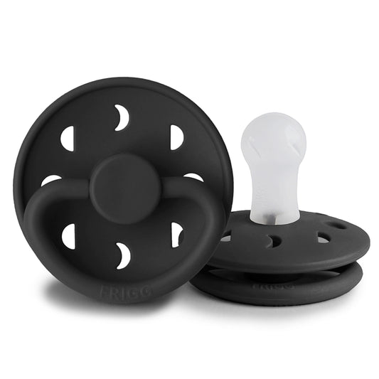 FRIGG Round Pacifier - Moon Phase Silicone Size 1 - Jet Black
