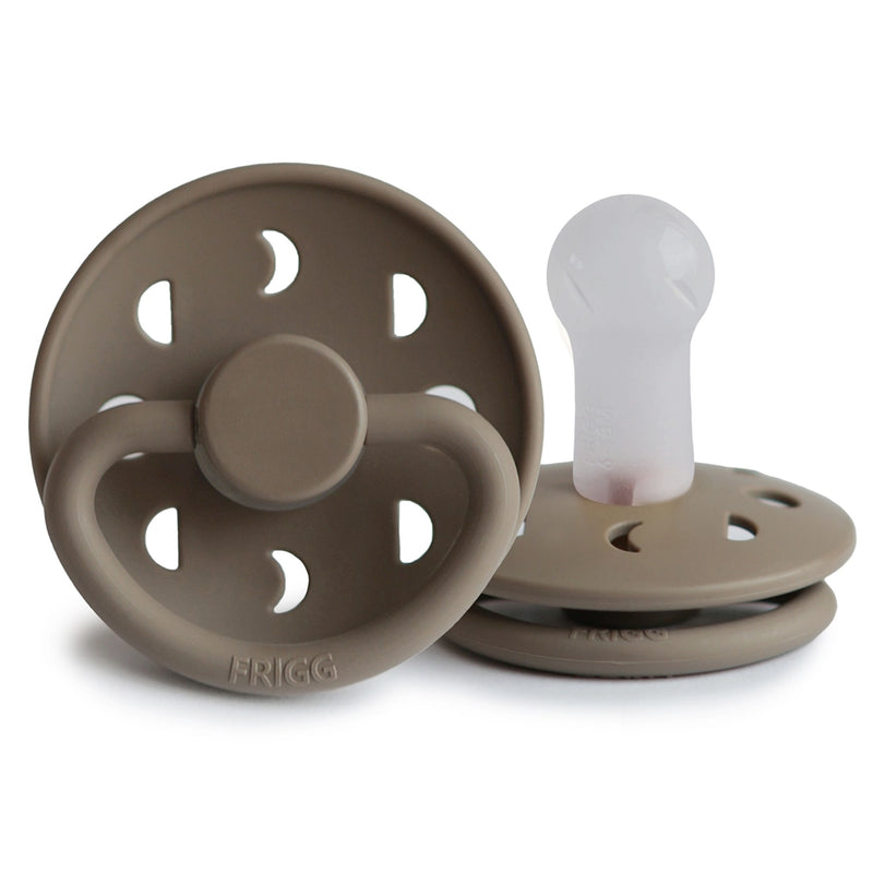 FRIGG Round Pacifier - Moon Phase Silicone Size 2 - Portobello