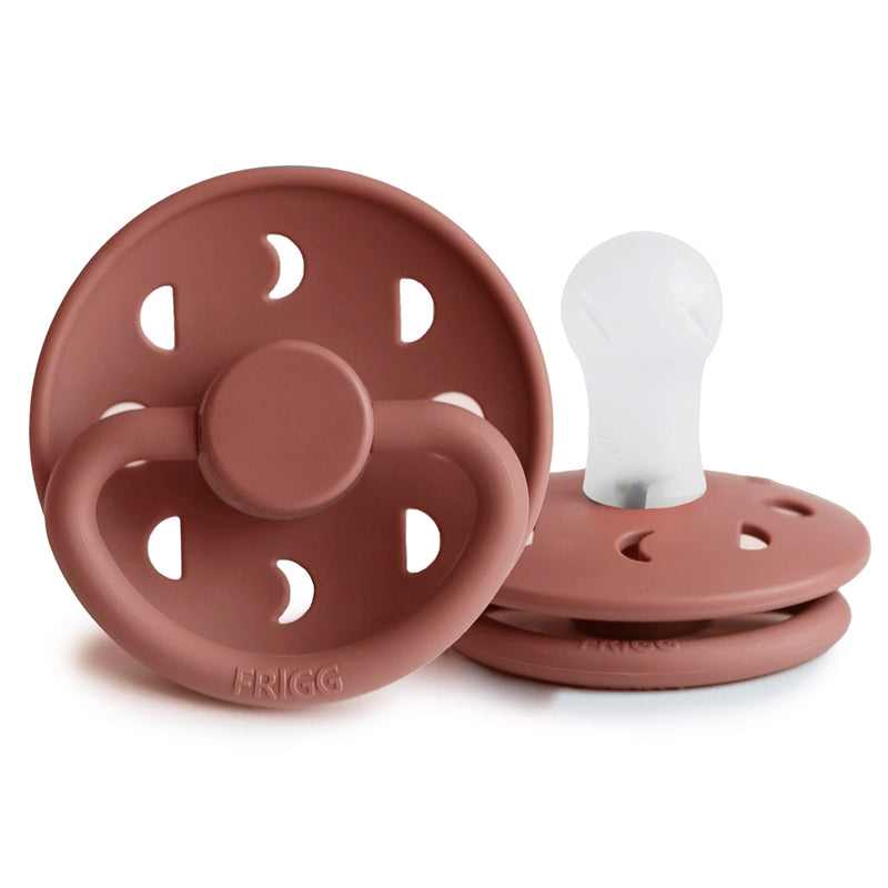 FRIGG Round Pacifier - Moon Phase Silicone Size 1 - Powder Blush