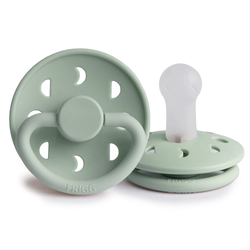 FRIGG Round Pacifier - Moon Phase Silicone Size 2 - Sage
