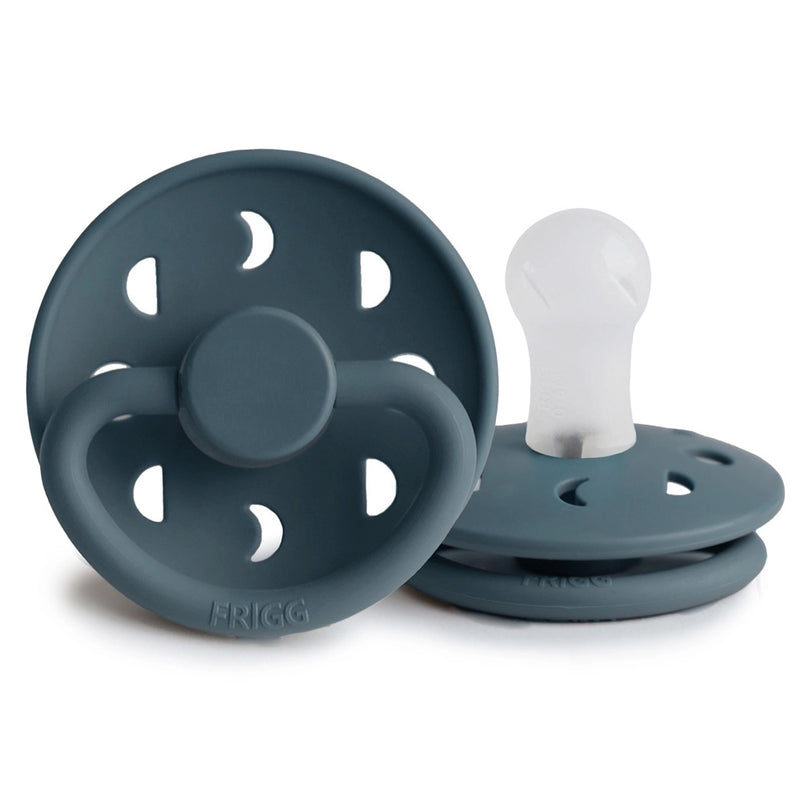 FRIGG Round Pacifier - Moon Phase Silicone Size 1 - Slate