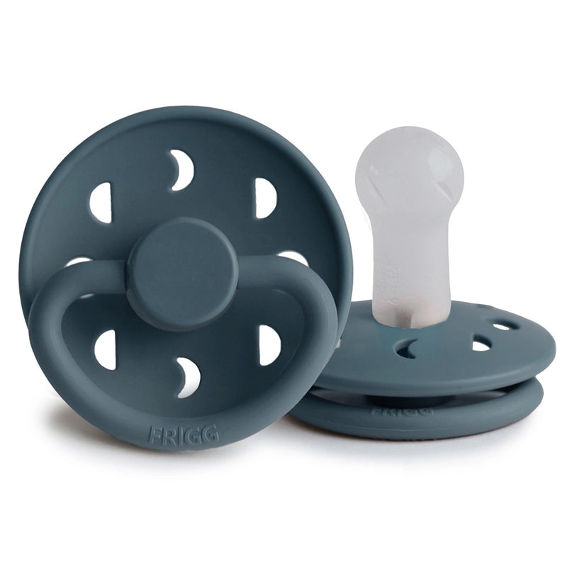FRIGG Round Pacifier - Moon Phase Silicone Size 2 - Slate