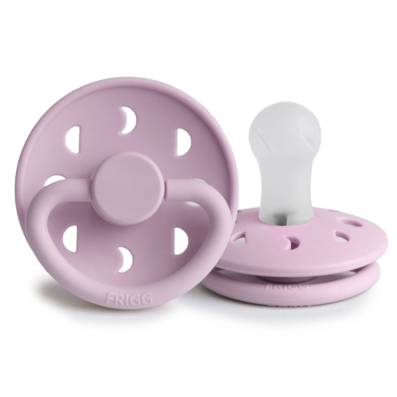 FRIGG Round Pacifier - Moon Phase Silicone Size 1 - Soft Lilac