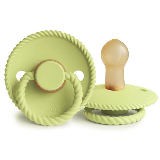 FRIGG Round Pacifier - Rope Latex Size 1 - Green Tea