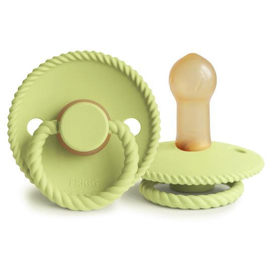 FRIGG Round Pacifier - Rope Latex Size 2 - Green Tea