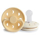 FRIGG Pacifier - Moon Phase Silicone 2-Pack Size 2 - Pale Daffodil/Cream