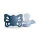 FRIGG Pacifier - Butterfly Silicone 2-Pack Size 1 - Ocean View/Powder Blue