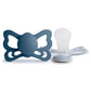 FRIGG Pacifier - Butterfly Silicone 2-Pack Size 2 - Ocean View/Powder Blue