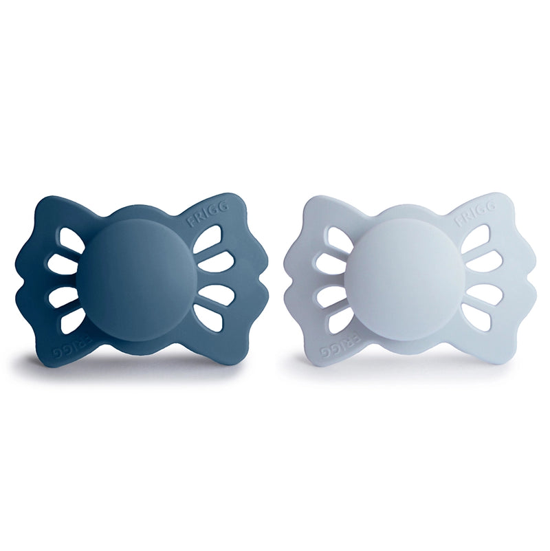 FRIGG Pacifier - Lucky Silicone 2-Pack Size 1 - Ocean View/Powder Blue