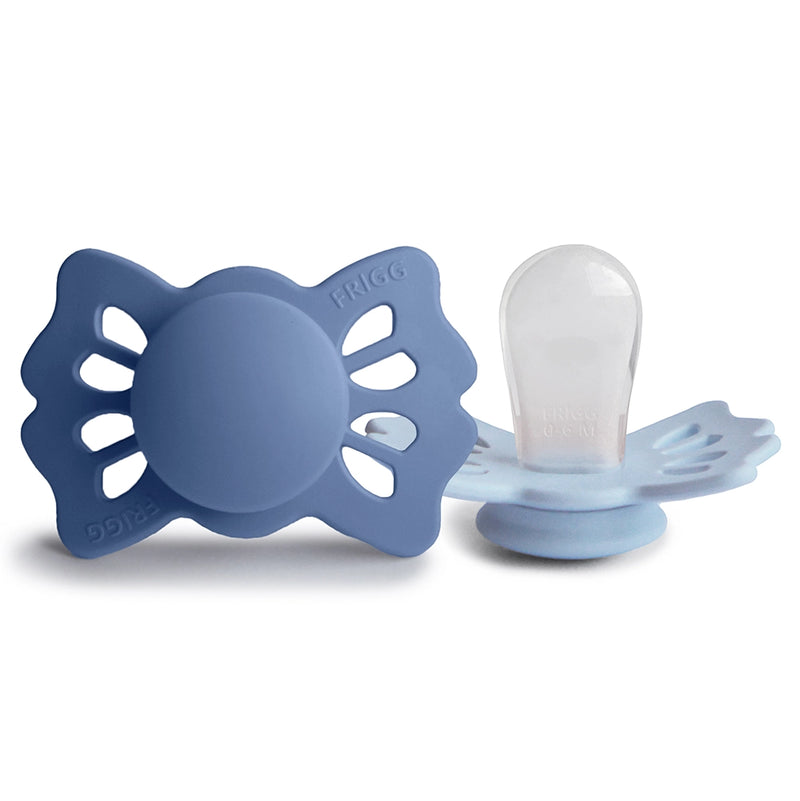 FRIGG Pacifier - Lucky Silicone 2-Pack Size 1 - Ocean View/Powder Blue