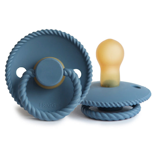 FRIGG Round Pacifier - Rope Latex Size 1 - Ocean View