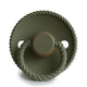 FRIGG Round Pacifier - Rope Latex Size 1 - Olive