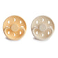 FRIGG Pacifier - Moon Phase Silicone 2-Pack Size 2 - Pale Daffodil/Cream