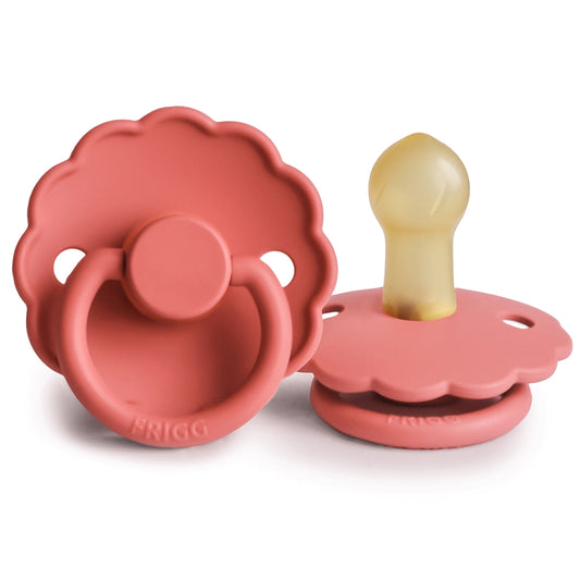 FRIGG Round Pacifier - Daisy Latex Size 1 - Poppy