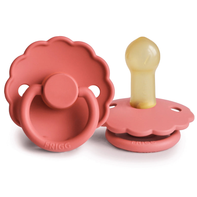 FRIGG Round Pacifier - Daisy Latex Size 2 - Poppy