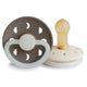 FRIGG Pacifier - Moon Phase Night Latex 2-Pack Size 2 - Portobello/Cream