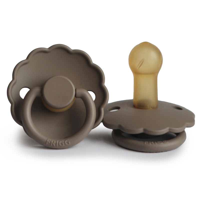FRIGG Round Pacifier - Daisy Latex Size 2 - Portobello