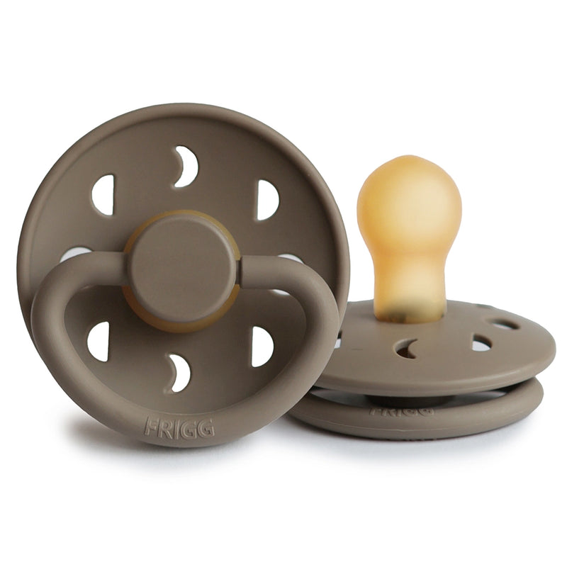FRIGG Round Pacifier - Moon Phase Latex Size 1 - Portobello