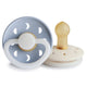 FRIGG Pacifier - Moon Phase Night Latex 2-Pack Size 1 - Powder Blue/Cream