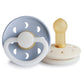 FRIGG Pacifier - Moon Phase Night Latex 2-Pack Size 2 - Powder Blue/Cream