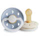 FRIGG Pacifier - Moon Phase Night Latex 2-Pack Size 2 - Powder Blue/Cream