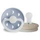 FRIGG Pacifier - Moon Phase Night Silicone 2-Pack Size 1 - Powder Blue/Cream