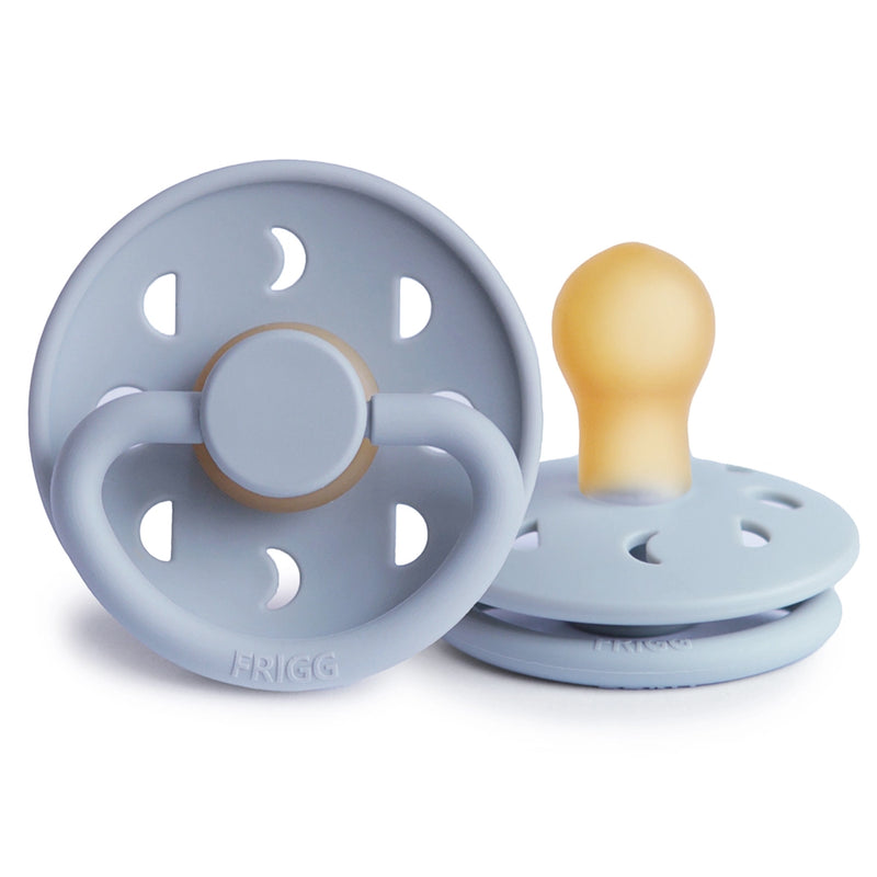 FRIGG Round Pacifier - Moon Phase Latex Size 1 - Powder Blue