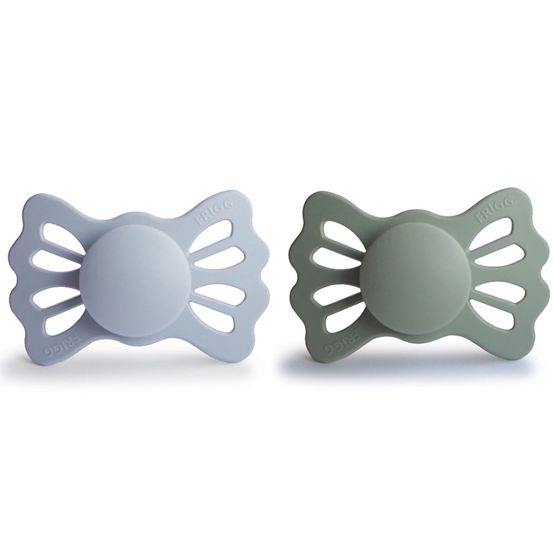 FRIGG Pacifier - Lucky Silicone 2-Pack Size 2 - Sage/Powder Blue