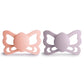 FRIGG Pacifier - Butterfly Silicone 2-Pack Size 2 - Soft Lilac/Pretty in Peach