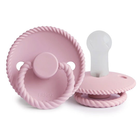 FRIGG Round Pacifier - Rope Silicone Size 2 - Baby Pink