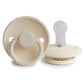 FRIGG Round Pacifier - Rope Silicone Size 2 - Cream