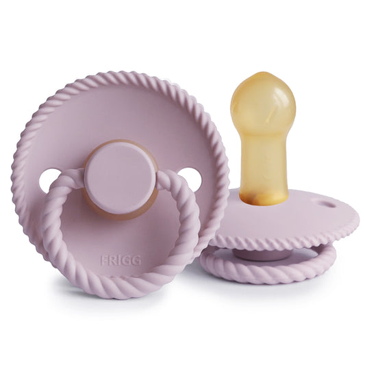 FRIGG Round Pacifier - Rope Latex Size 2 - Soft Lilac