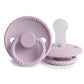 FRIGG Round Pacifier - Rope Silicone Size 2 - Soft Lilac