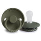 FRIGG Round Pacifier - Rope Silicone Size 1 - Olive
