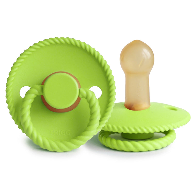 FRIGG Round Pacifier - Rope Latex Size 2 - Rain Forest