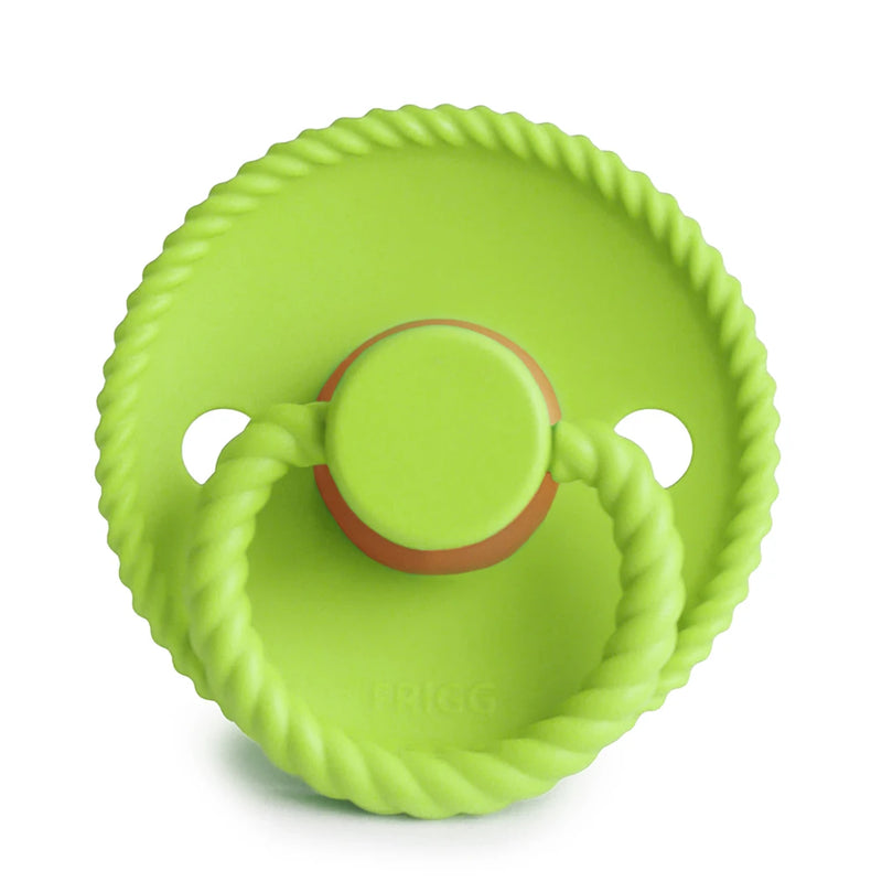 FRIGG Round Pacifier - Rope Latex Size 2 - Rain Forest