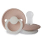 FRIGG Round Pacifier - Rope Night Silicone Size 2 - Blush