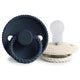 FRIGG Pacifier - Rope Silicone 2-Pack Size 1 - Dark Navy/Cream