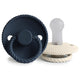 FRIGG Pacifier - Rope Silicone 2-Pack Size 2 - Dark Navy/Cream