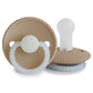 FRIGG Round Pacifier - Rope Night Silicone Size 2 - Croissant