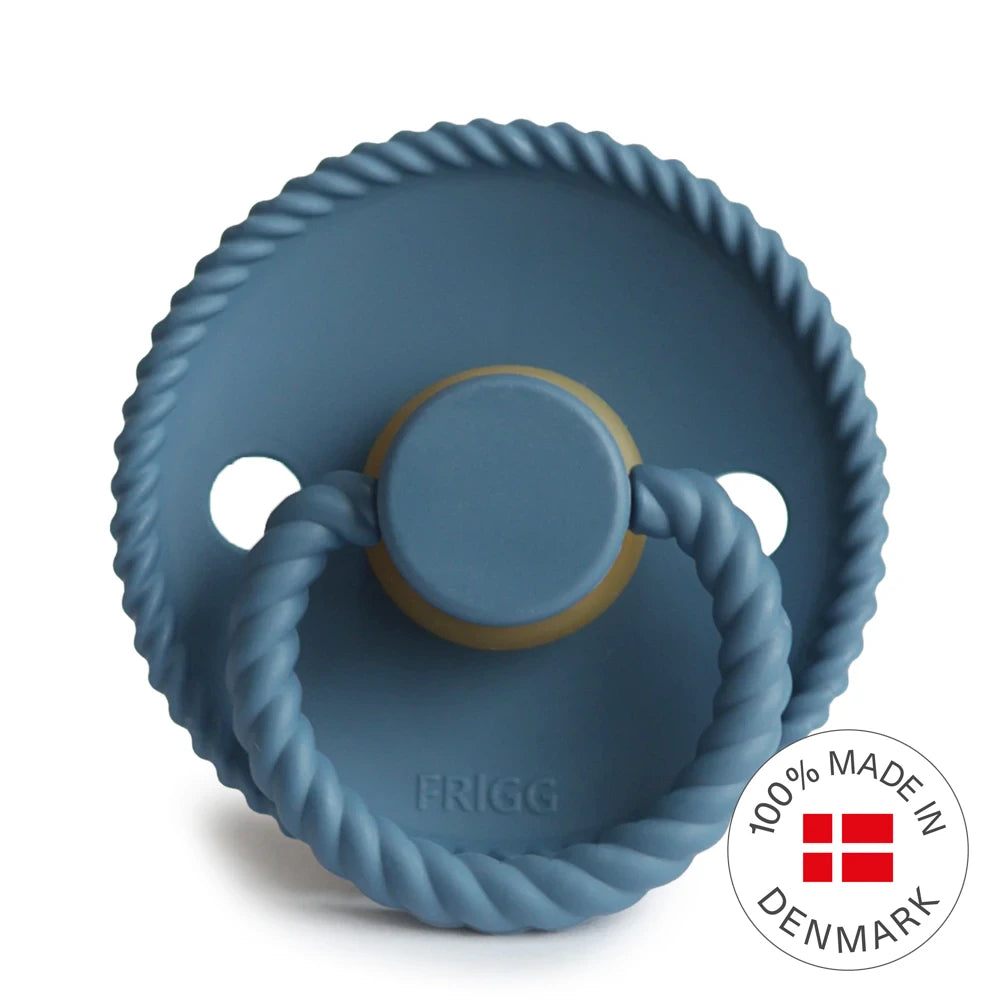 FRIGG Round Pacifier - Rope Latex Size 2 - Ocean View