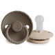 FRIGG Pacifier - Rope Silicone 2-Pack Size 2 - Portobello/Croissant