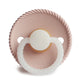 FRIGG Round Pacifier - Rope Night Latex Size 1 - Blush