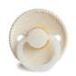 FRIGG Round Pacifier - Rope Night Latex Size 1 - Cream