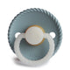 FRIGG Round Pacifier - Rope Night Latex Size 1 - Stone Blue