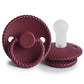 FRIGG Round Pacifier - Rope Silicone Size 2 - Sweet Cherry
