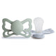 FRIGG Pacifier - Butterfly Silicone 2-Pack Size 2 - Sage/Powder Blue