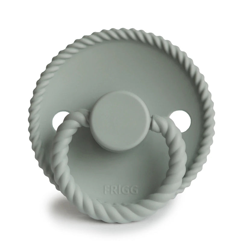 FRIGG Round Pacifier - Rope Silicone Size 2 - Sage