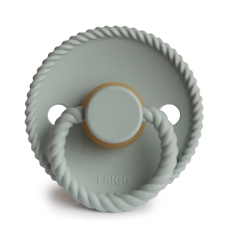 FRIGG Round Pacifier - Rope Latex Size 2 - Sage