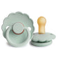 FRIGG Round Pacifier - Daisy Latex Size 2 - Seafoam